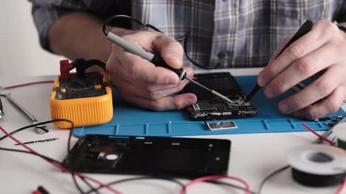 Master Fixing Broken Connector On Smartphone Board