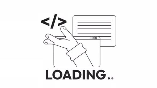 Animated Bw Creating Website Loader