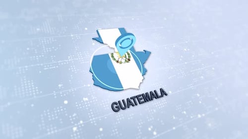 Guatemala Map With Marker