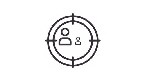 Animated Target Audience Linear Icon