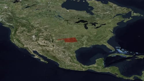 Geographic Map Highlight with Location Text Box