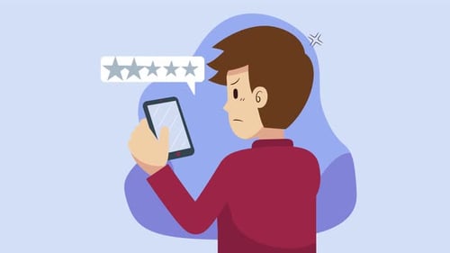 review rating bad star rating, bad service rating animation 4k