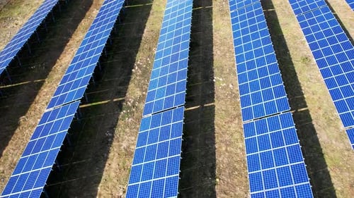 Renewable Energy: Solar Park with Massive Photovoltaic Panels