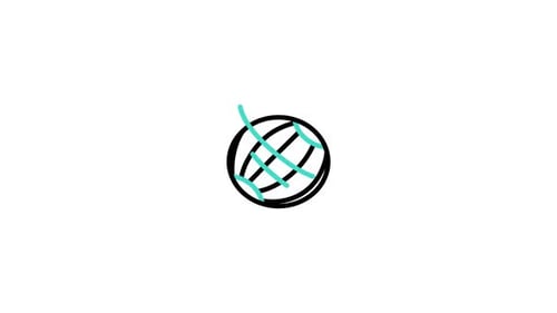 Minimalist Globe Network Icon Animation