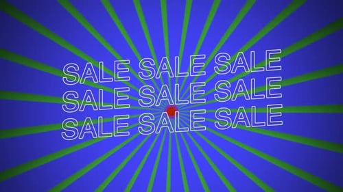Retro Sale Text Animation with Glitch Effect