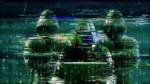 Vpn On Hack Screen And Data Matrix Simulation With Futuristic Hud Screen