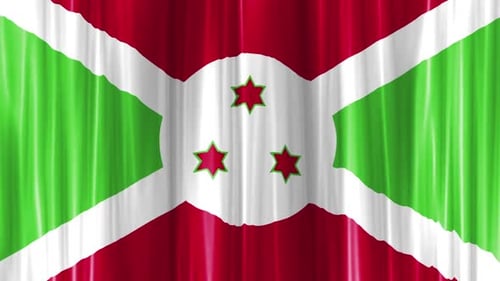 Waving Burundi Flag Animation Seamless Loop
