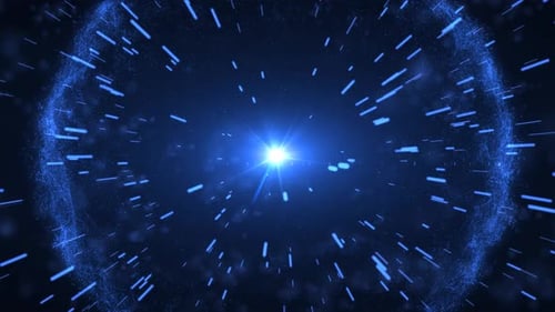 Blue Energy Burst Reveal Animation