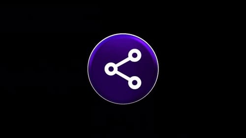 Animated Purple 3D Share Icon