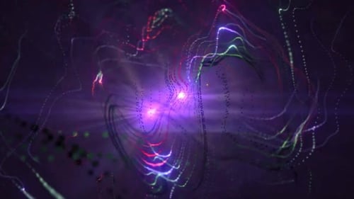 Abstract Flowing Particle Light Trails Background