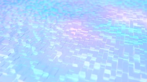 Abstract Geometric Cubes Wave Holographic Light Background