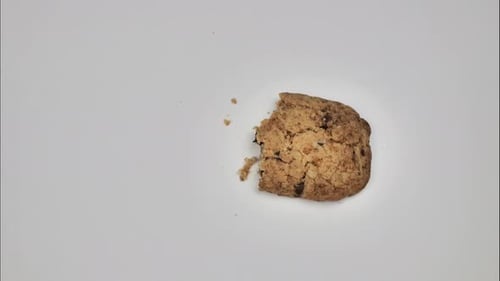 Delicious Chocolate Chip Cookie Being Eaten Quickly