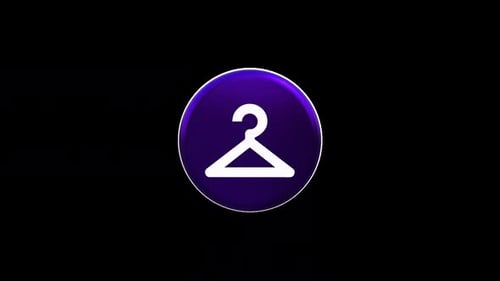 3D Rotating Hanger Icon for Fashion and Retail Marketing