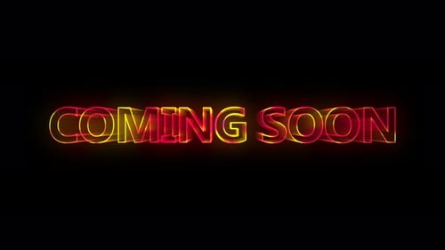 Neon Glowing Coming Soon Text Animation