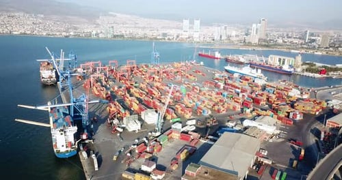 Vue du port par Drone