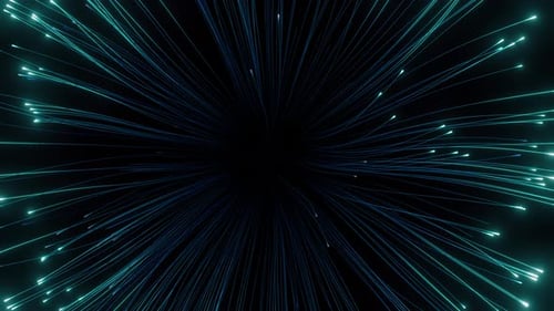 Abstract Futuristic Glowing Light Trails Tunnel Background Loop