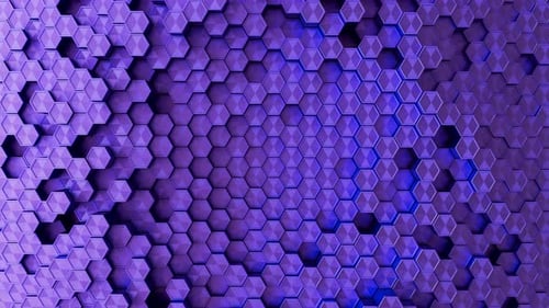 Abstract Geometric Hexagon Array Background Animation