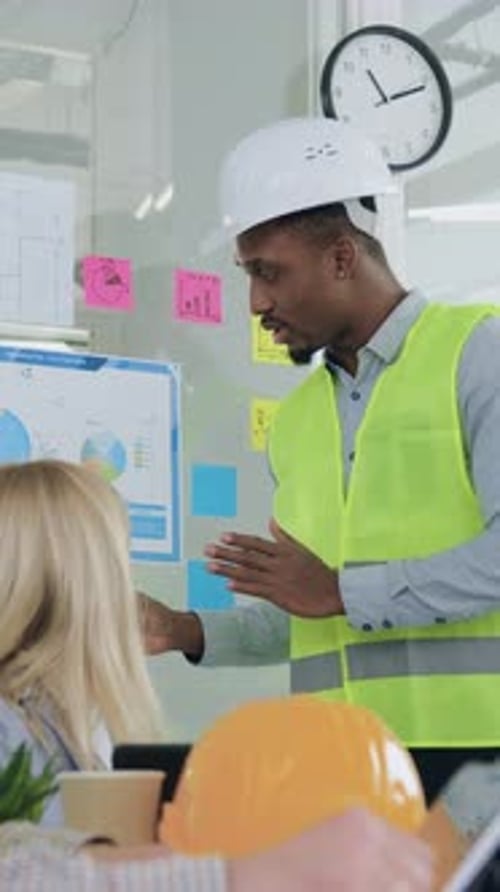 Building Industry Concept Where Goodlooking Concentrated Experienced Specialists of Building Factory