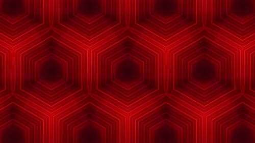 Geometric Neon Hexagon Pattern Background Loop