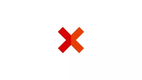 Flat Design X Mark Reveal Animation