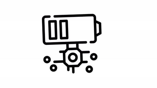 Animation Symbol für niedrigen Akkustand