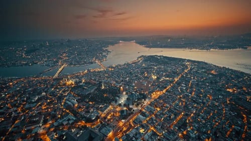 4 K Aerial Views Of Istanbul City, Turkey