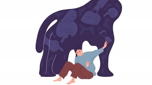 Men Suffering from Anxiety & Mental Health Psychological Trauma - Depression & Fear