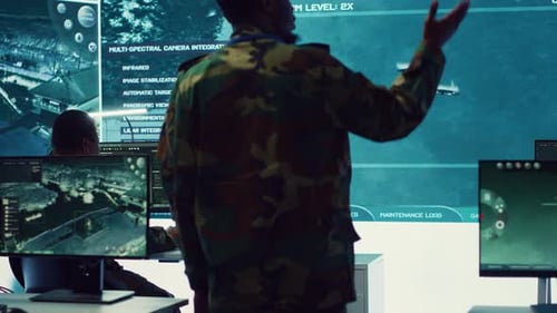 Command Center Monitoring Real-Time Satellite Data