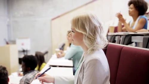 Education, High School, University, Teaching and People Concept - Group of International