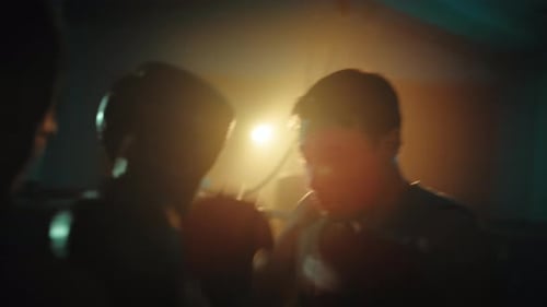 Fight Sport Punching Competition on the Ring of the Gym