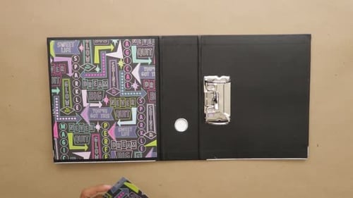 Decorating Scrapbook Three Ring Binder with Paper Embellishments