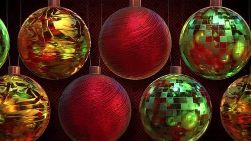 Hintergrund Loop 02 mit Weihnachtskugeln