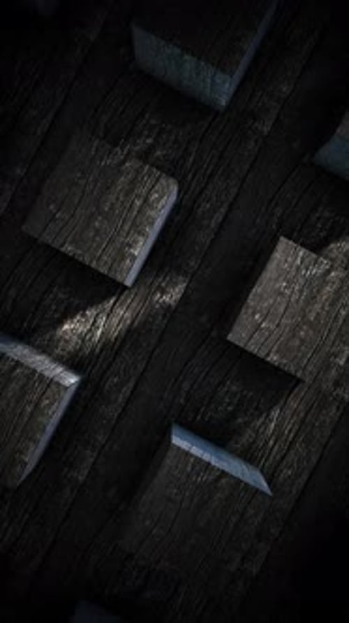 Abstract Wooden Cubes Background 01