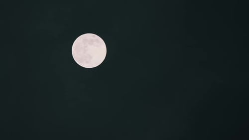 Full Moon Shining Brightly in the Night Sky