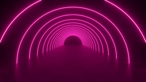 Neon Pink Light Tunnel
