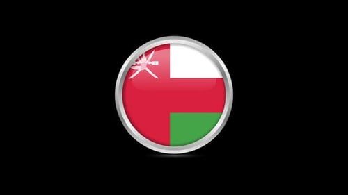 Oman Flag Cycle Alpha Channel 02