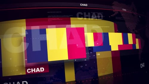 Intro in die Weltnachrichten mit Tschad-Flagge