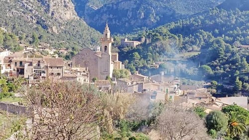view of the church of valdemossa