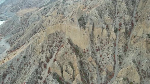 Erodierte Landformen aus der Luft