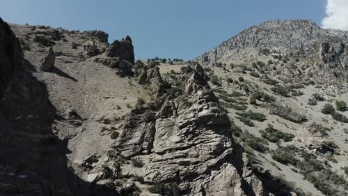 Vue aérienne du terrain accidenté du mont Timpanogos.