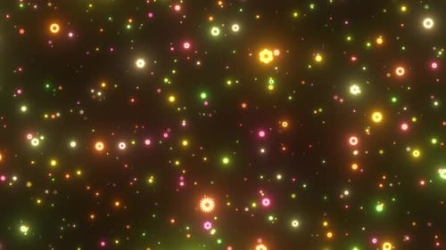 Fliege durch Millionen winziger Frühlingsfarben-Miniblumenformen — 4K