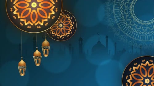 Animated Islamic Lanterns and Mandala Patterns for Ramadan and Eid