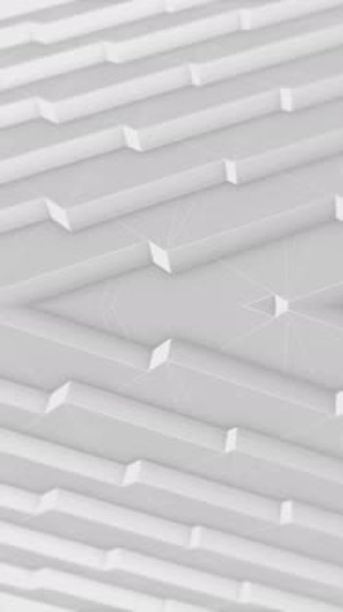 Vertikales Video - Abstrakter Hintergrund mit weißen geometrischen Formen