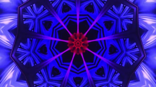 Motif kaléidoscope bleu et violet éclatant