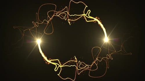 4K 3D animation. Whirlpool of mixed particles, flying on dark background