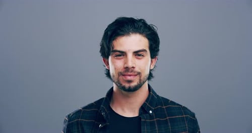 Young Adult Smiling Close Up Portrait