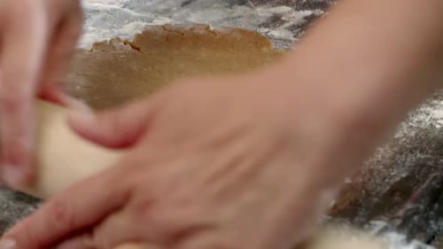 Rolling Out Dough and Making Star Shaped Cookies