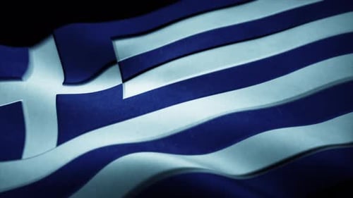Waving Flag of Greece Realistic Looping Animation