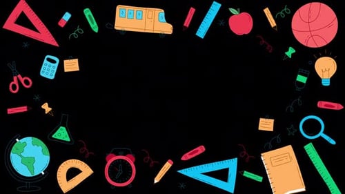 Back To School Animation Without Text Alpha