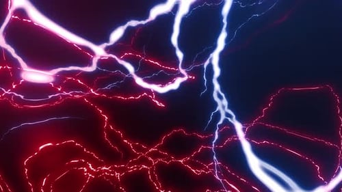 Lightning, Electric current strikes red and blue